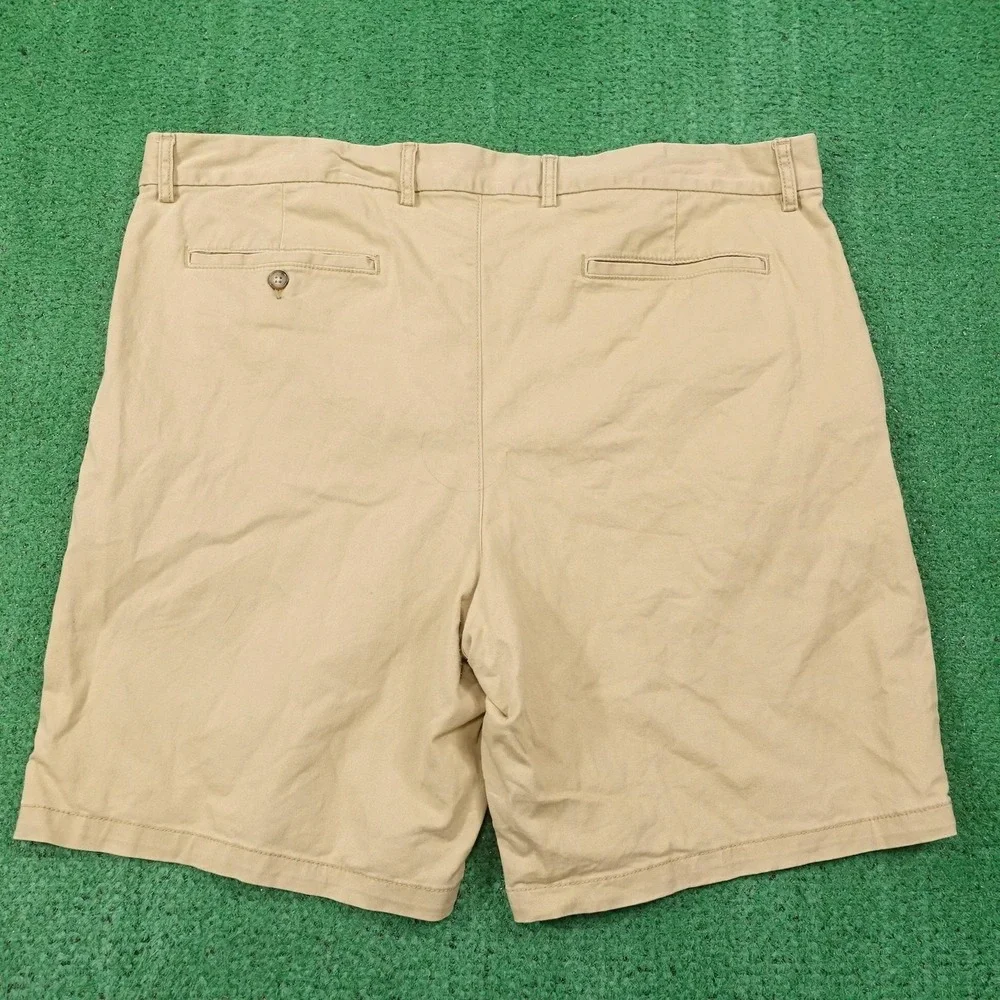 Old Navy Shorts Mens 42 Beige Chino‎ Slim Built-In Flex Cotton Spandex 9 Inseam